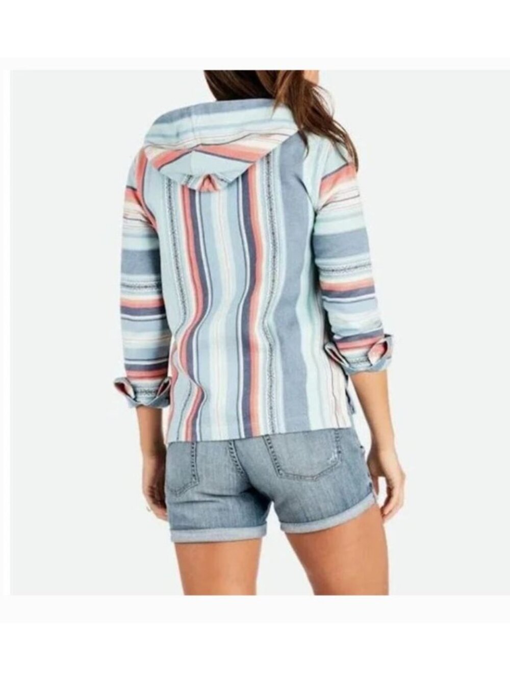 NWT Faherty Baja Hoodie Small Organic Cisco Brewers Nantucket Logo Striped $158 - Picture 17 of 17